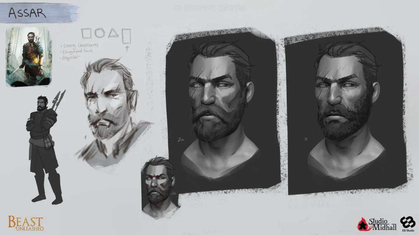 Sketch Images of the hunter Assar